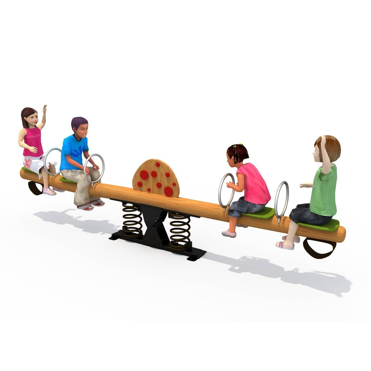 Balancín Madera Cuádruple - Play Plaza