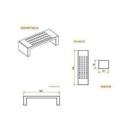 Banca Hormigón Barcelona 180 cm-Banca Hormigón-HBAU07BLANCO-Play Plaza