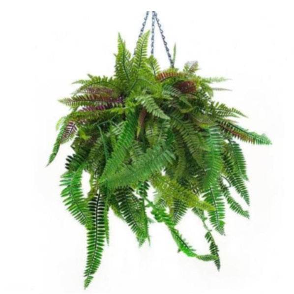 Canasta Artificial Helechos - Play Plaza