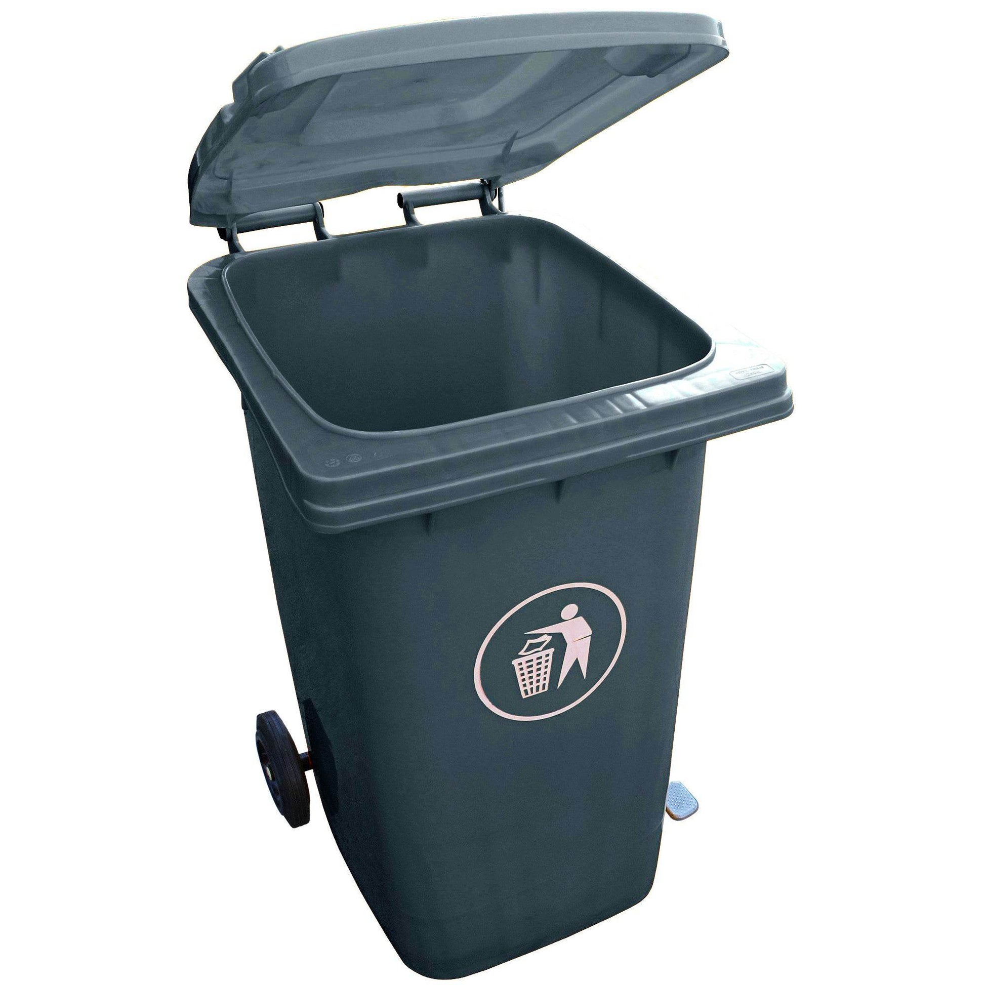 Contenedor con Pedal 120 lts Gris - Play Plaza