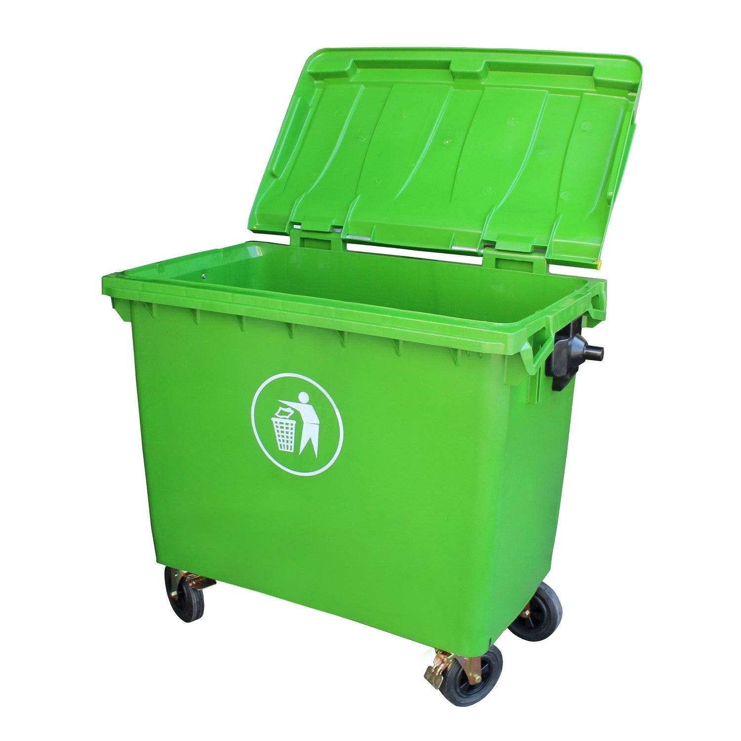 Contenedor de Basura 1100 Lts Verde - Play Plaza