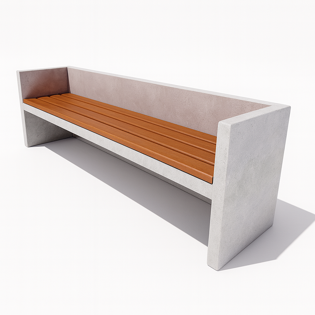 Escaño Hormigón Calbuco-Escaño Calbuco-HBAU135-Escaños Hormigón-Play Plaza