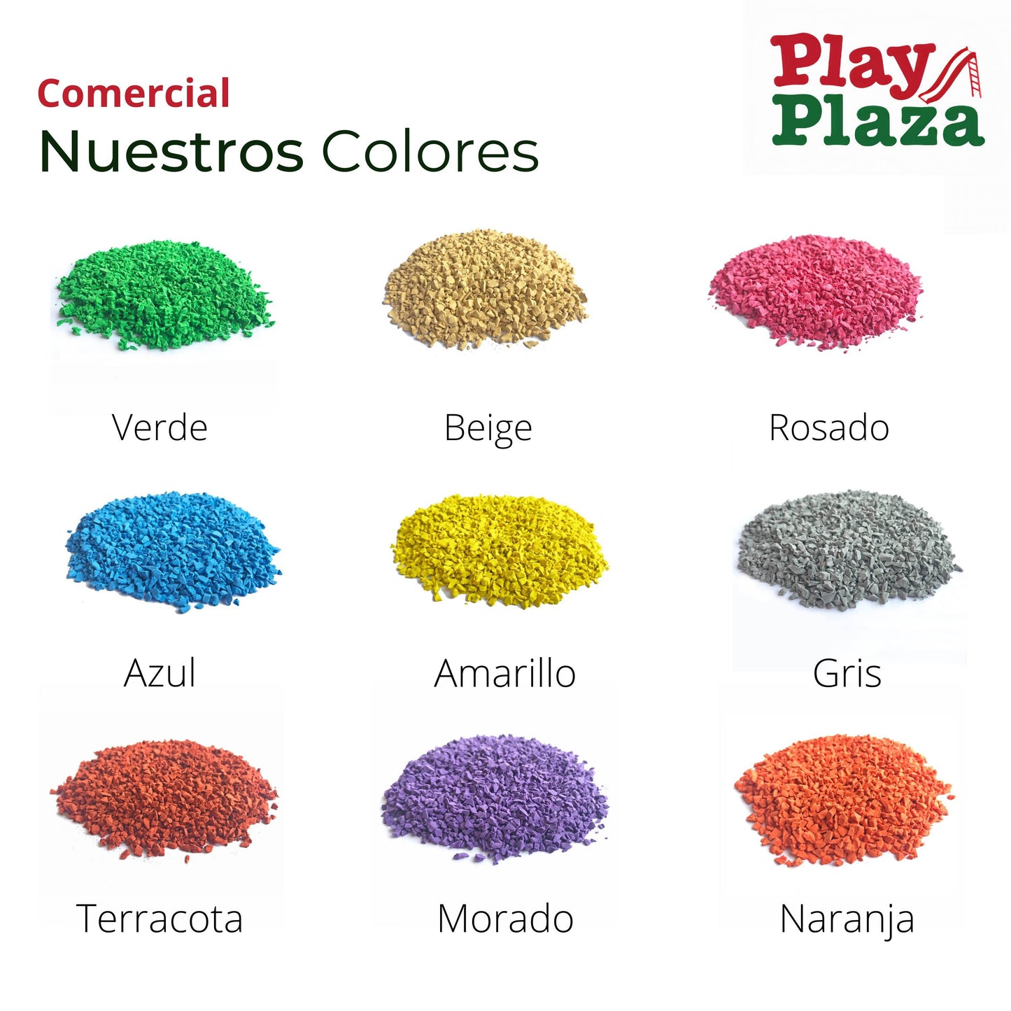 Saco Granulo EPDM Naranja - Play Plaza