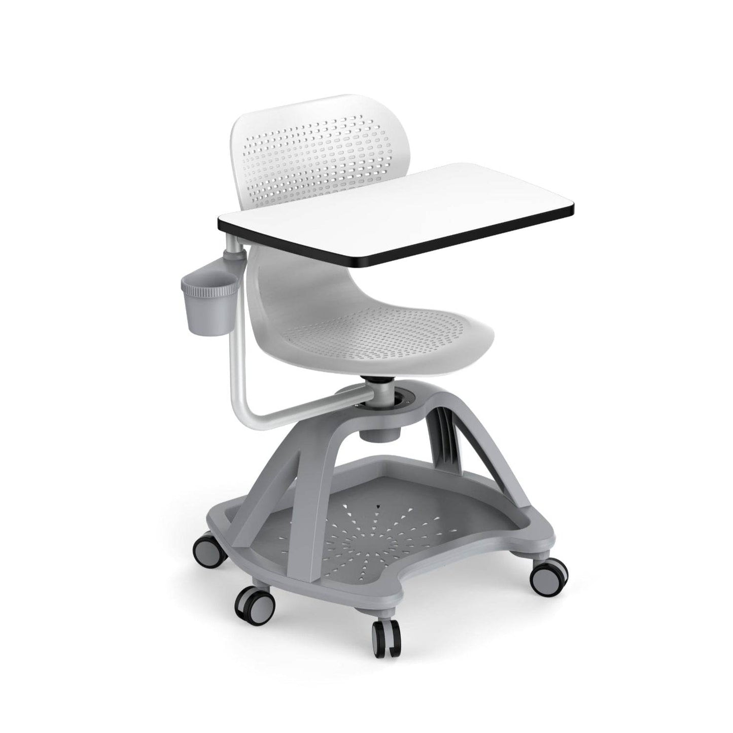 Silla Universitaria Polipropileno Reforzada Diestro/Zurdo con Ruedas-Sillas Universitarias-YCX-020_GRIS-Play Plaza