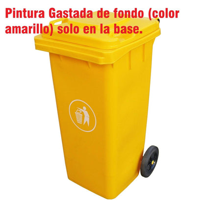 Contenedor de Basura 120 Lts Amarillo (Pintura Gastada)
