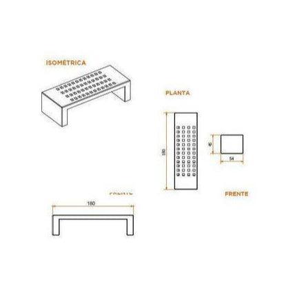 Banca Hormigón Barcelona 180 cm-Banca Hormigón-HBAU07BLANCO-Play Plaza