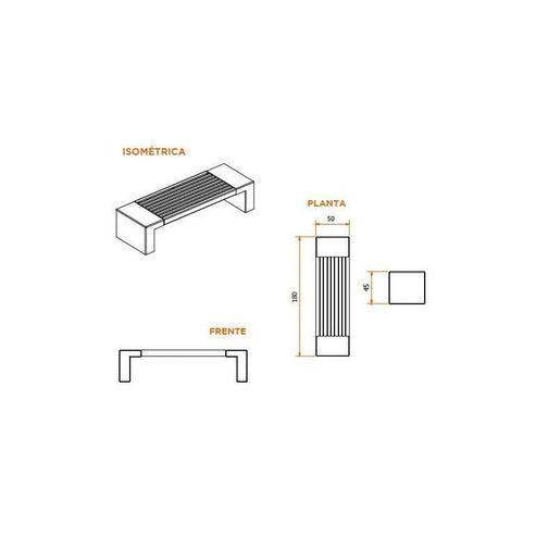 Banca Hormigón Madera 180 cm-Banca Hormigón-HBAU17-Play Plaza