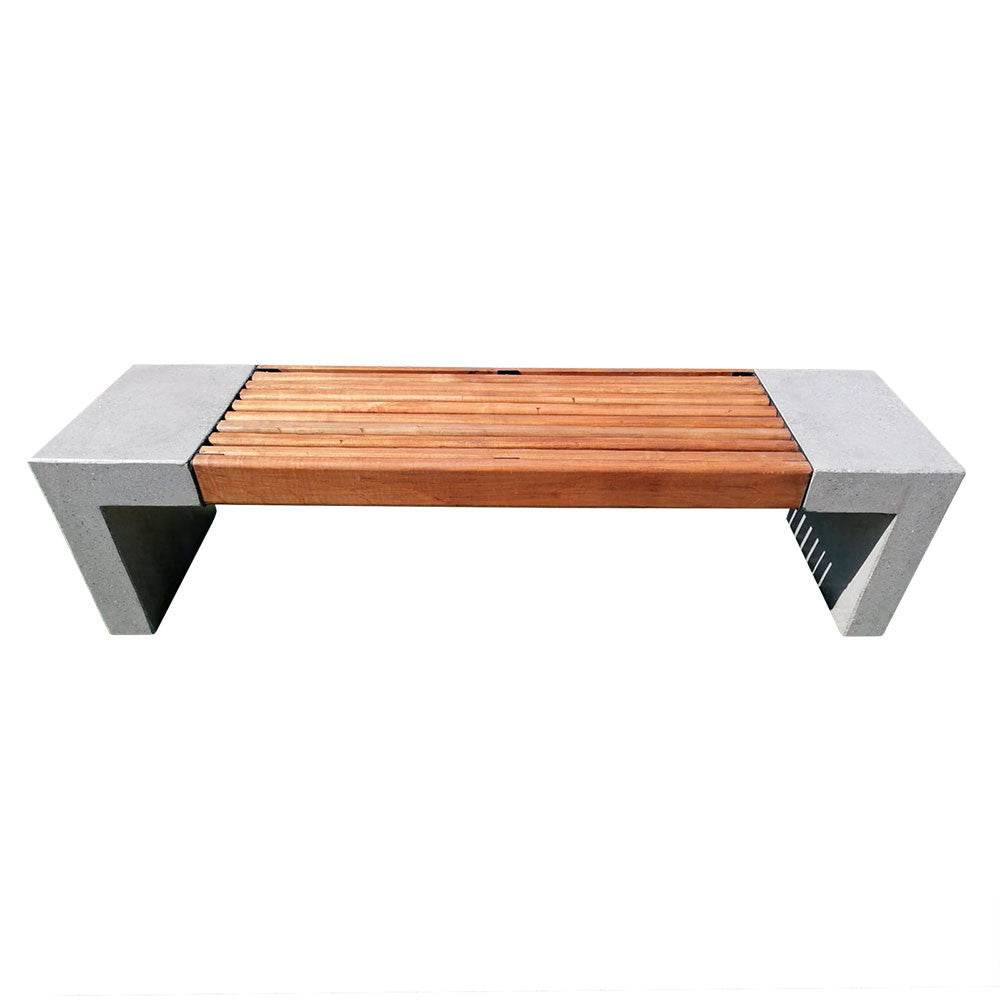 Banca Hormigón Madera 180 cm-Banca Hormigón-HBAU17-Play Plaza