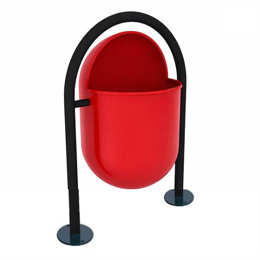 Basurero Capsular Cemento Rojo Play Plaza Play Plaza