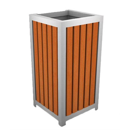 Basurero Metal Madera - Play Plaza