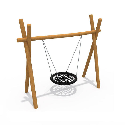Columpio Madera Plato - Play Plaza