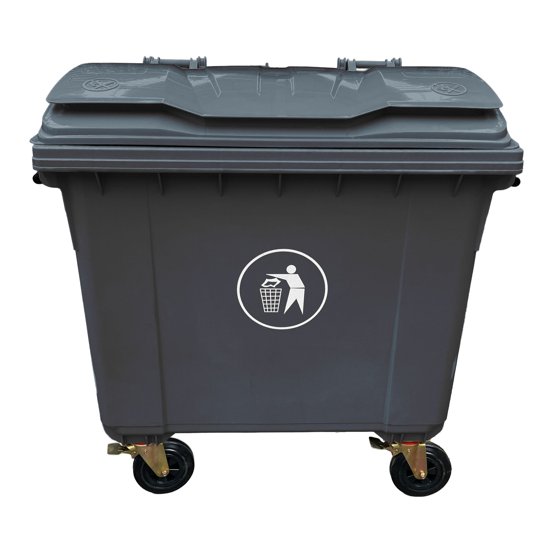 Contenedor Basura 1100 LTS Gris Oscuro Play Plaza Play Plaza