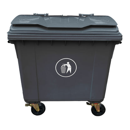 Contenedor Basura 1100 LTS Gris Oscuro Play Plaza Play Plaza