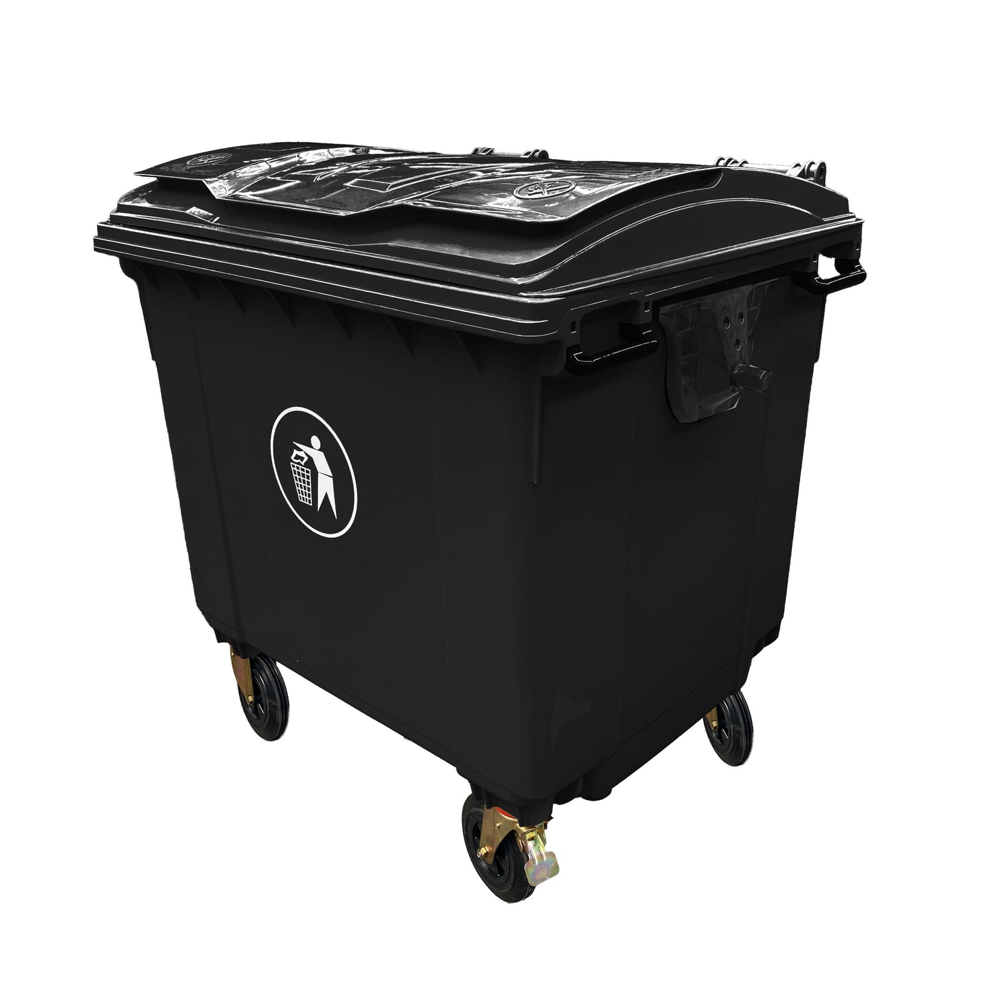 Contenedor Basura 1100 LTS Negro Play Plaza Play Plaza