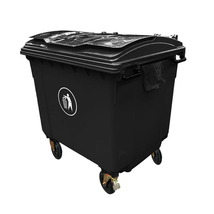 Contenedor Basura 1100 LTS Negro Play Plaza Play Plaza