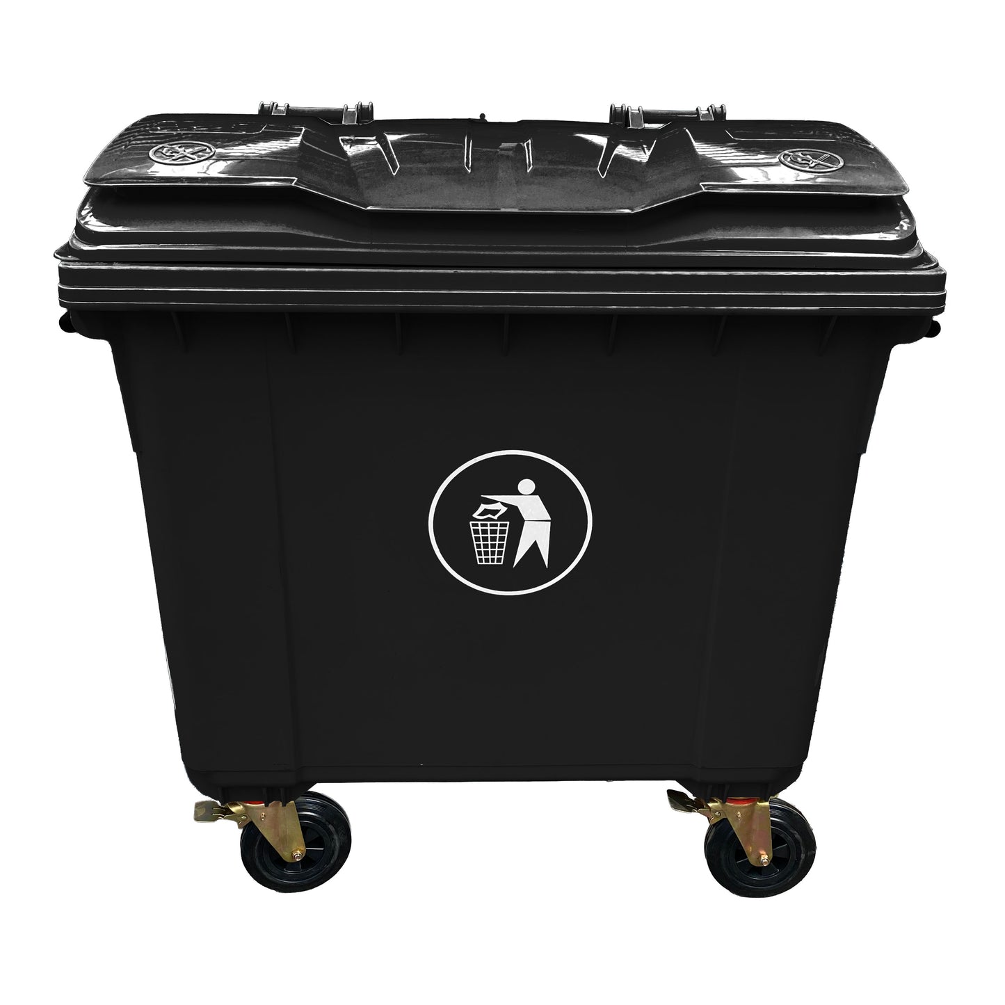 Contenedor Basura 1100 LTS Negro Play Plaza Play Plaza