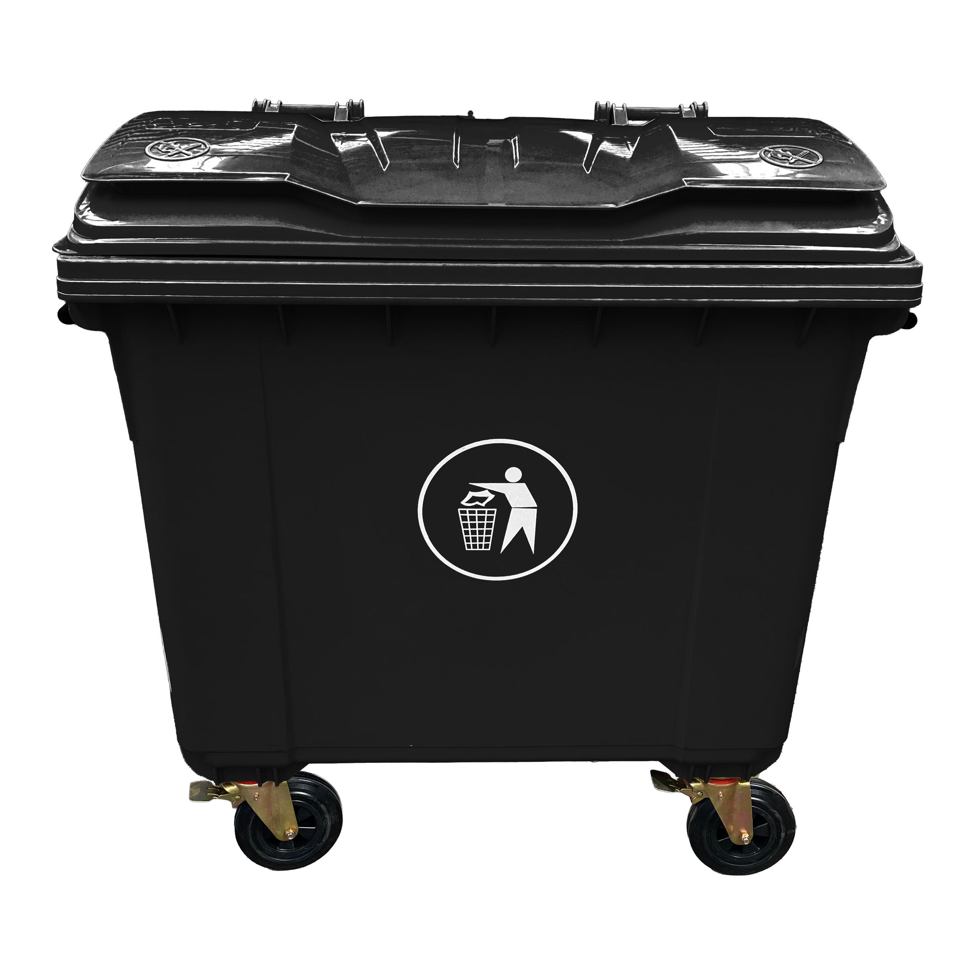 Contenedor Basura 1100 LTS Negro Play Plaza Play Plaza