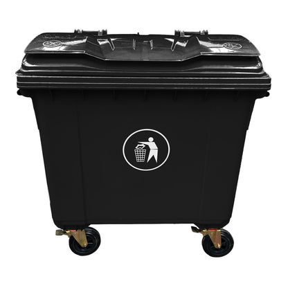 Contenedor Basura 1100 LTS Negro Play Plaza Play Plaza