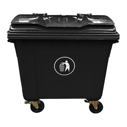 Contenedor Basura 1100 LTS Negro Play Plaza Play Plaza