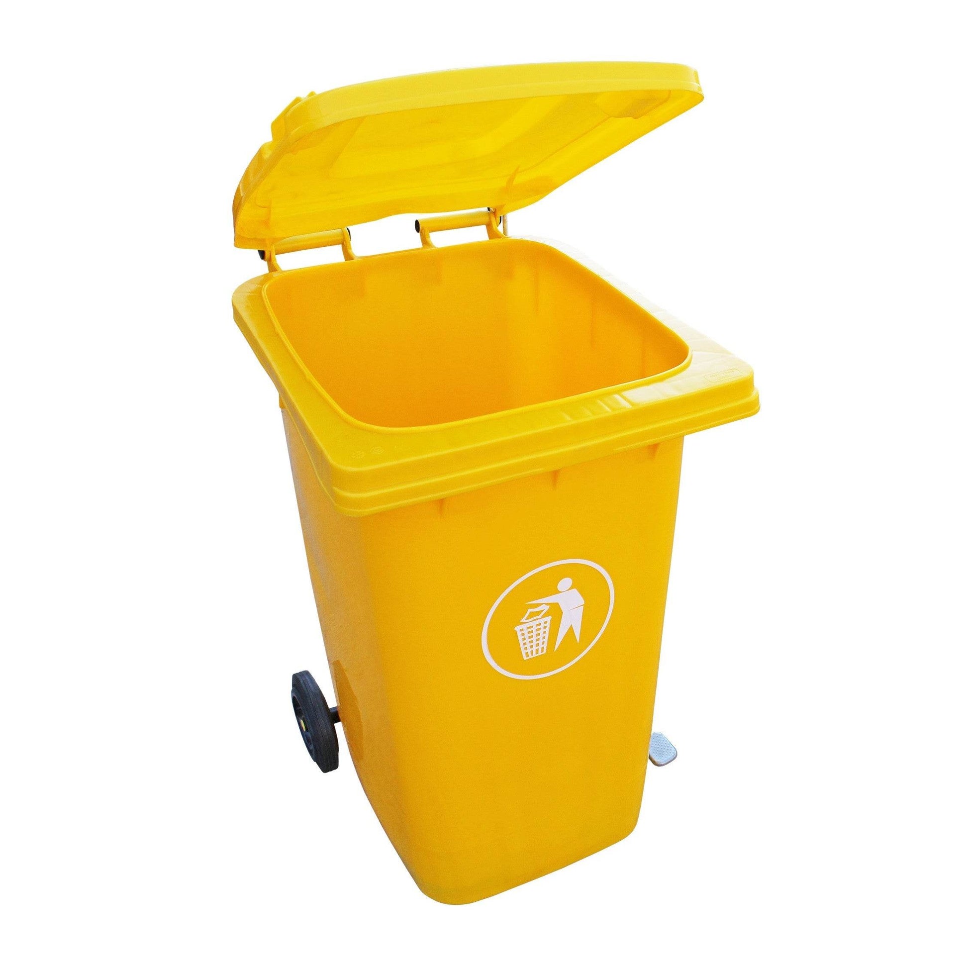 Contenedor con Pedal 120 lts Amarillo - Play Plaza