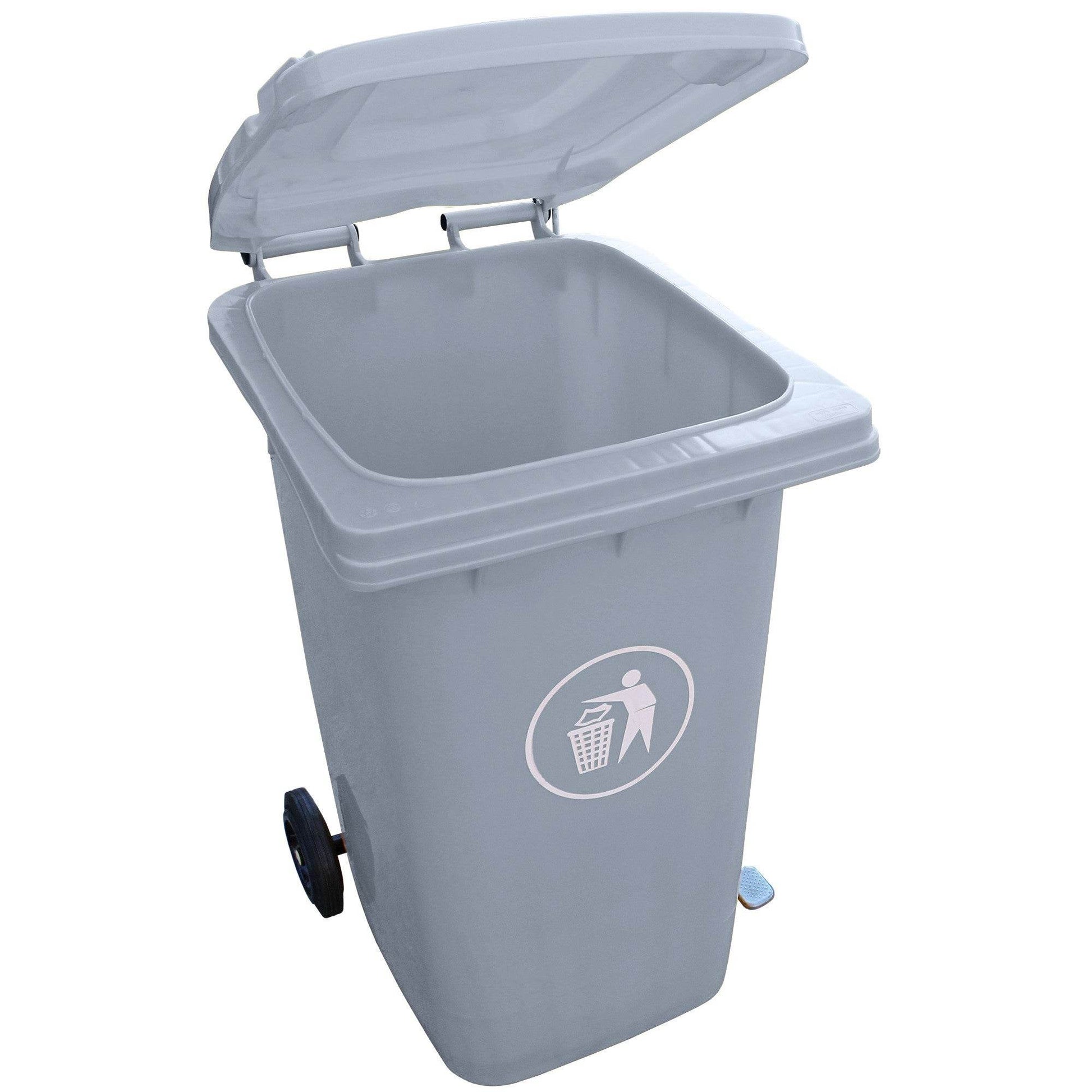 Contenedor con Pedal 240 Lts Gris - Play Plaza