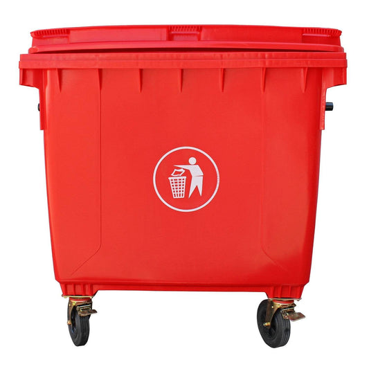 Contenedor de Basura 1100 Lts Rojo - Play Plaza