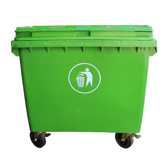 Contenedor de Basura 1100 Lts Verde - Play Plaza