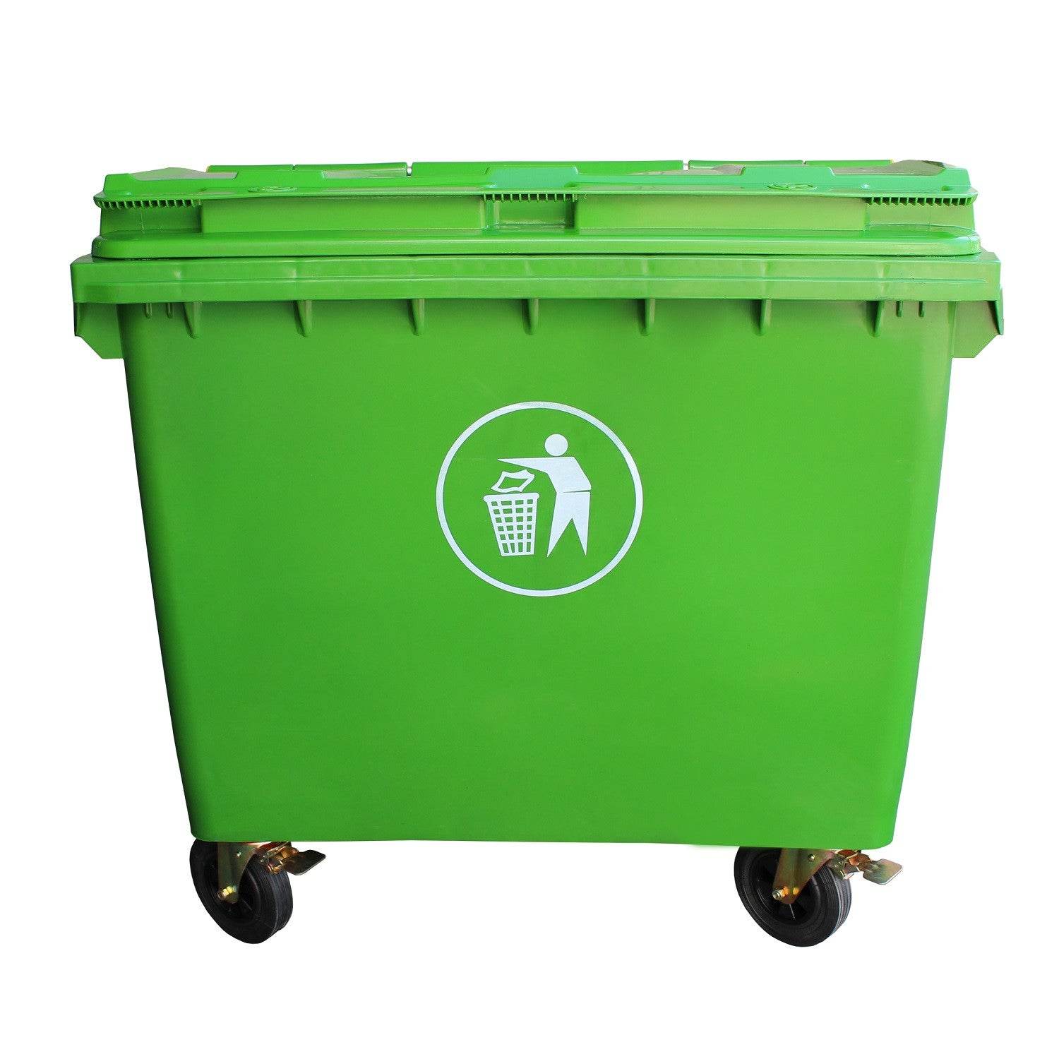 Contenedor de Basura 660 Lts Verde - Play Plaza