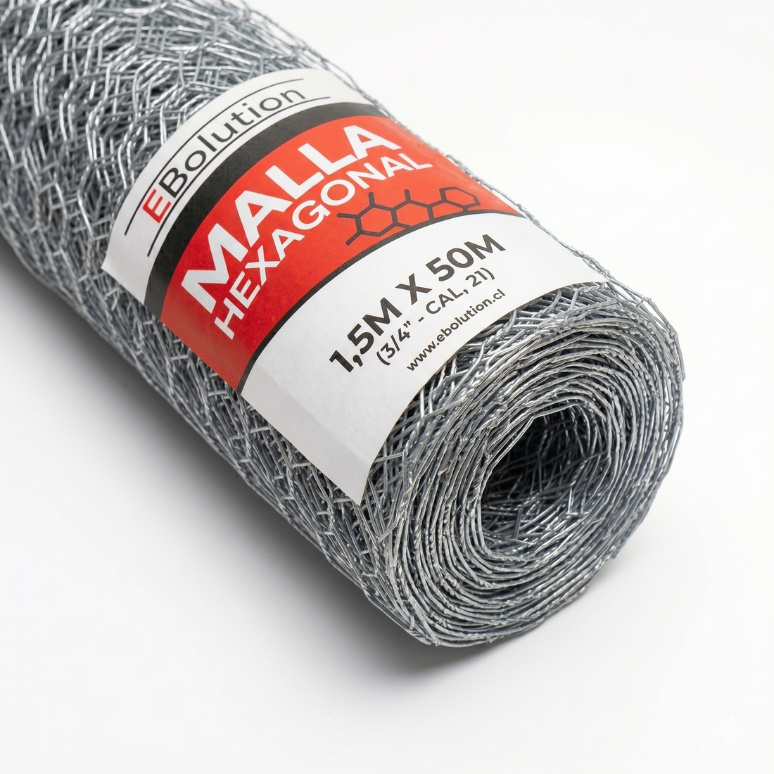 Malla Hexagonal 1,5m x 50m (3/4" - Cal, 21) Play Plaza Play Plaza