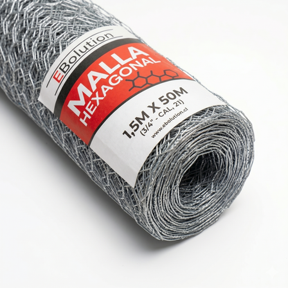 Malla Hexagonal 1,5m x 50m (3/4" - Cal, 21) Play Plaza Play Plaza