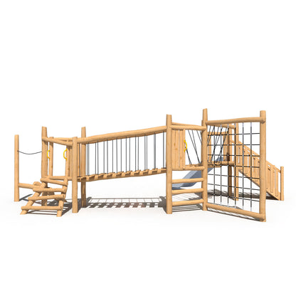 Juego Modular Madera de Robinia 16-02 para Plazas Play Plaza Play Plaza