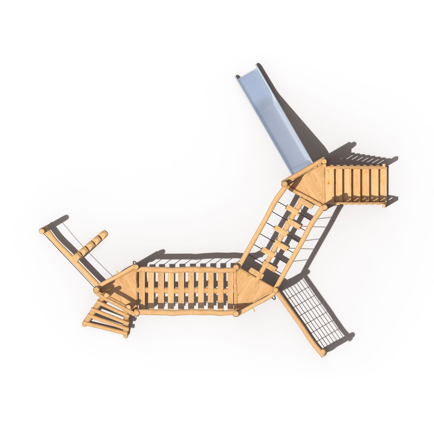 Juego Modular Madera de Robinia 16-02 para Plazas Play Plaza Play Plaza