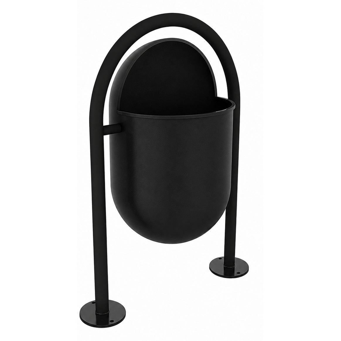 Basurero Capsular Cemento Negro Play Plaza Play Plaza