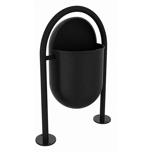 Basurero Capsular Cemento Negro Play Plaza Play Plaza