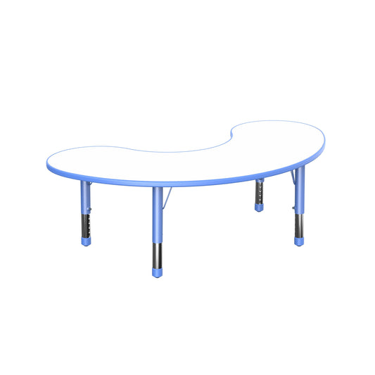 Mesa Riñón Colaborativa Doble Capa Melamina-Mesas Escolares-YCY-070_AZUL-Play Plaza