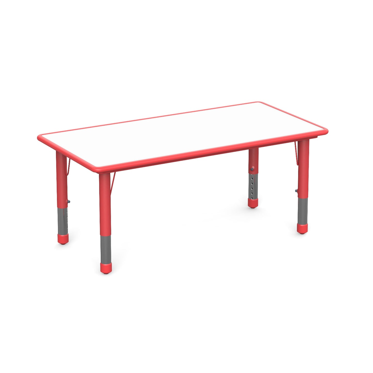 Mesa Rectangular Doble-Mesas Escolares-YCY-060-1_ROJO-Play Plaza