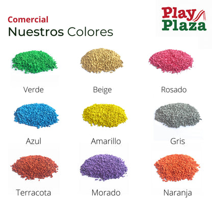 Piso Caucho En Situ EPDM 4 Cm - Play Plaza