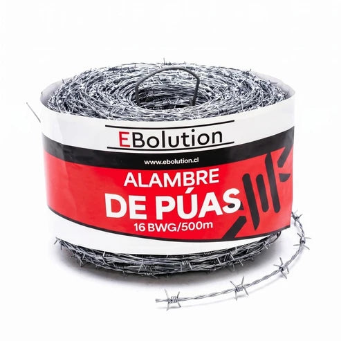 Alambre de Púas Galvanizado 16 BWG, 500 m