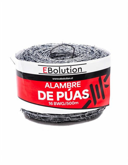 Alambre de Púas Galvanizado 16 BWG, 500 m