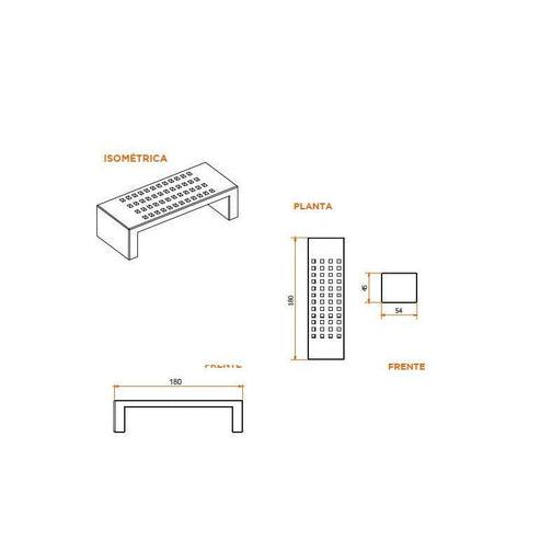 Banca Hormigón Barcelona 180 cm-Banca-Mobiliario Urbano Hormigón-Play Plaza