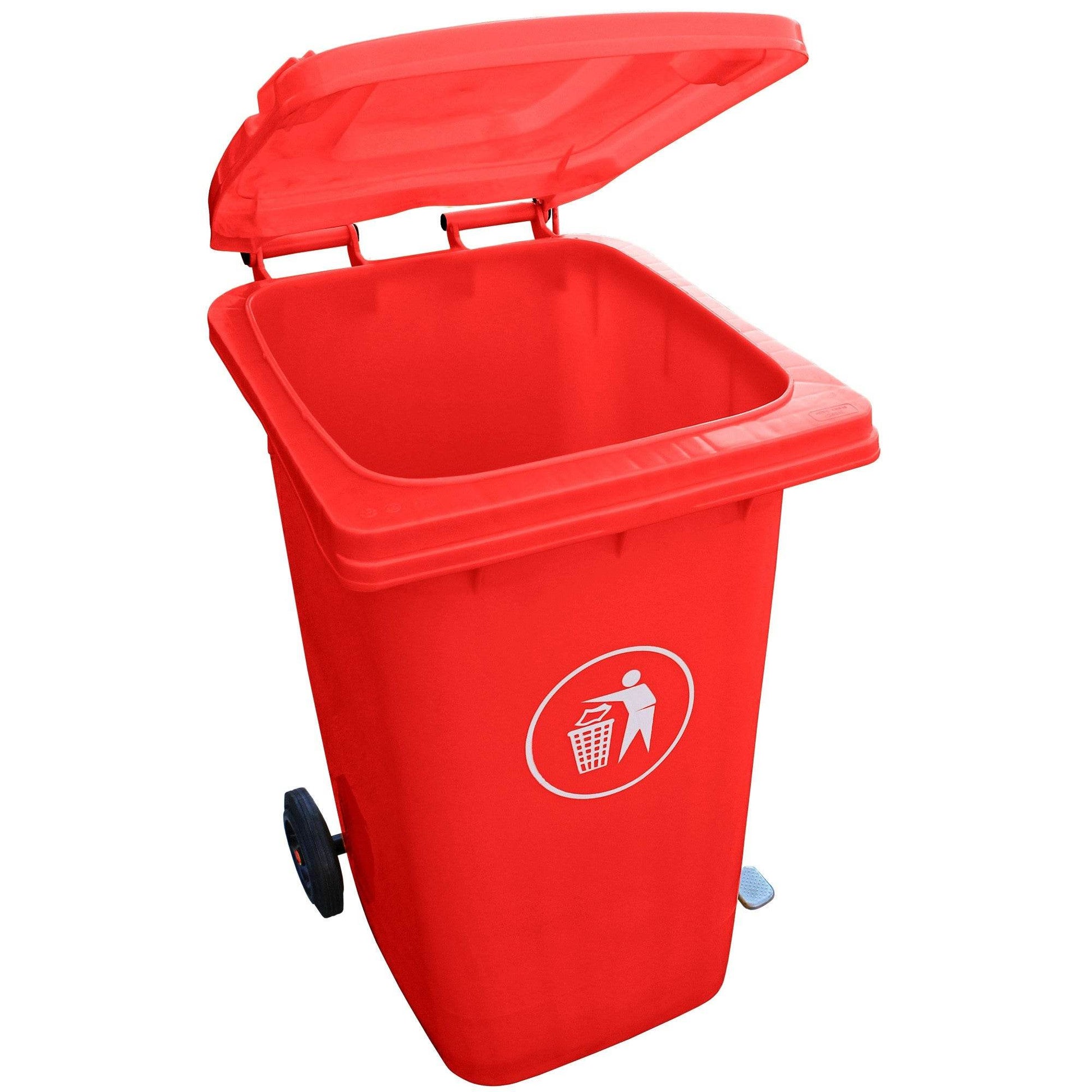 Contenedor Con Pedal 240 Lts Rojo-Contenedores con Pedales-Play Plaza