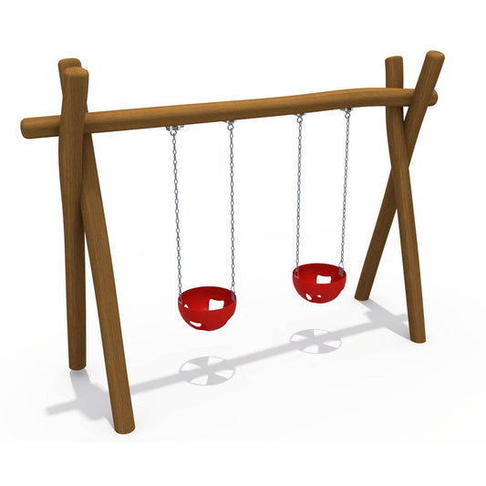 Juego Madera Bosque Columpio Doble - Play Plaza
