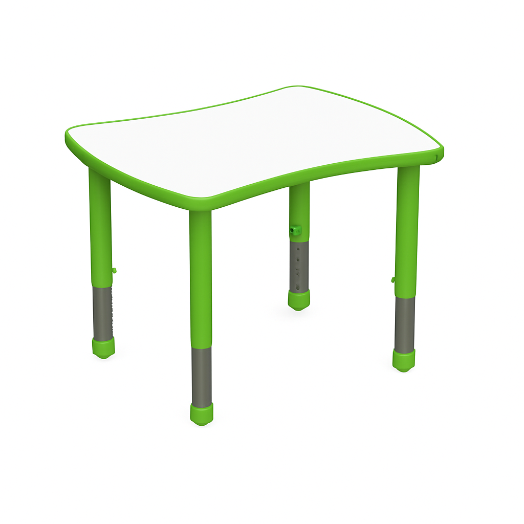 Mesa Colaborativa Ondas Doble-Mesas Escolares-YCY-098_VERDE-Play Plaza