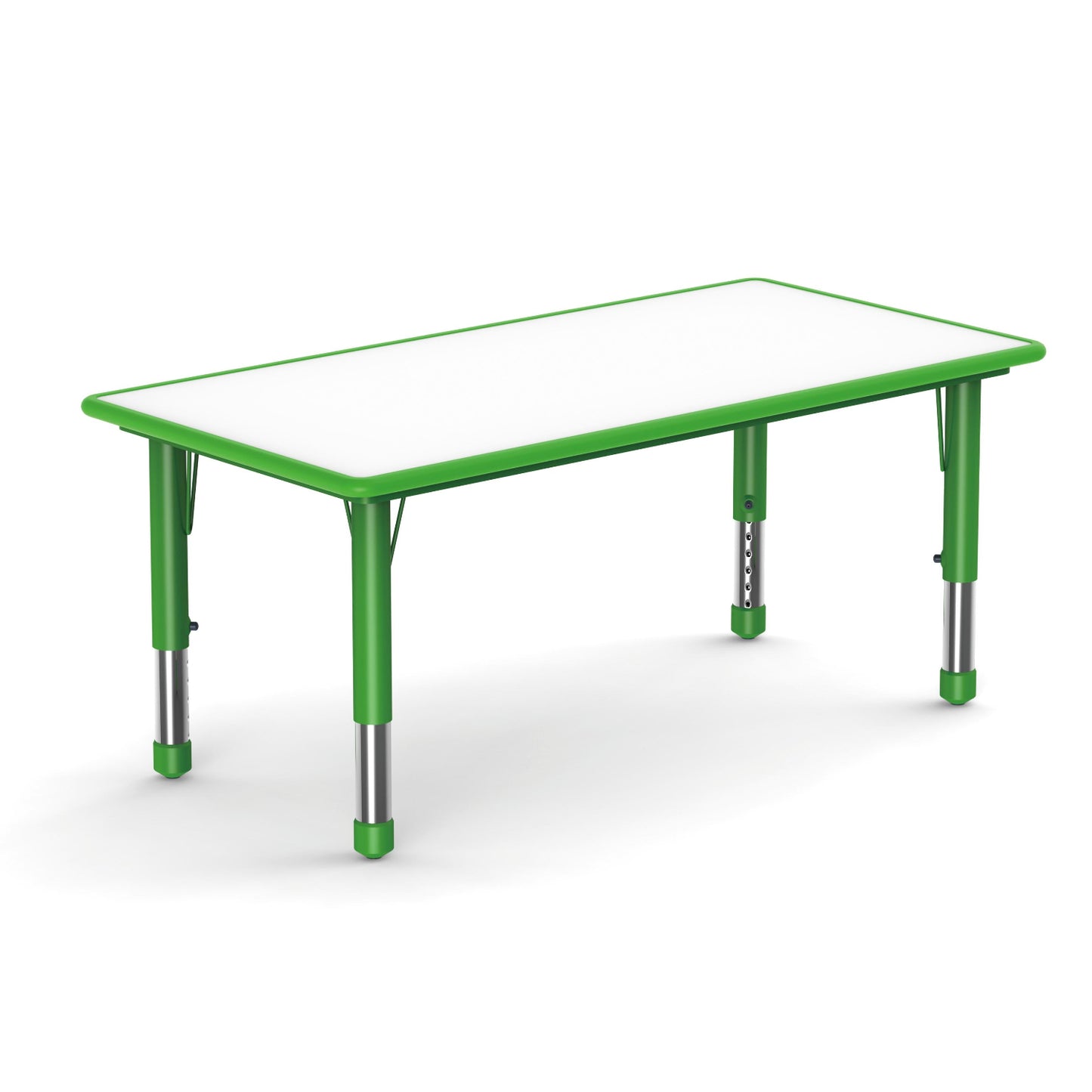 Mesa Rectangular Doble-Mesas Escolares-YCY-060-1_VERDE-Play Plaza