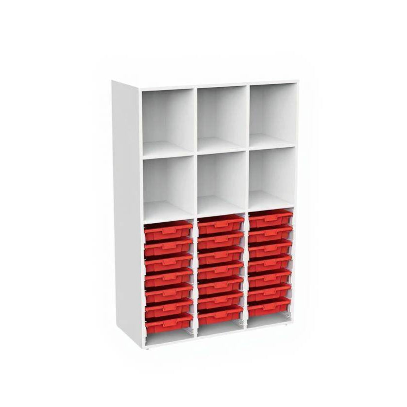 Organizador Escolar 21 cajones 160 Alto-Organizadores Escolares-YCW-21206X_ROJO-Play Plaza